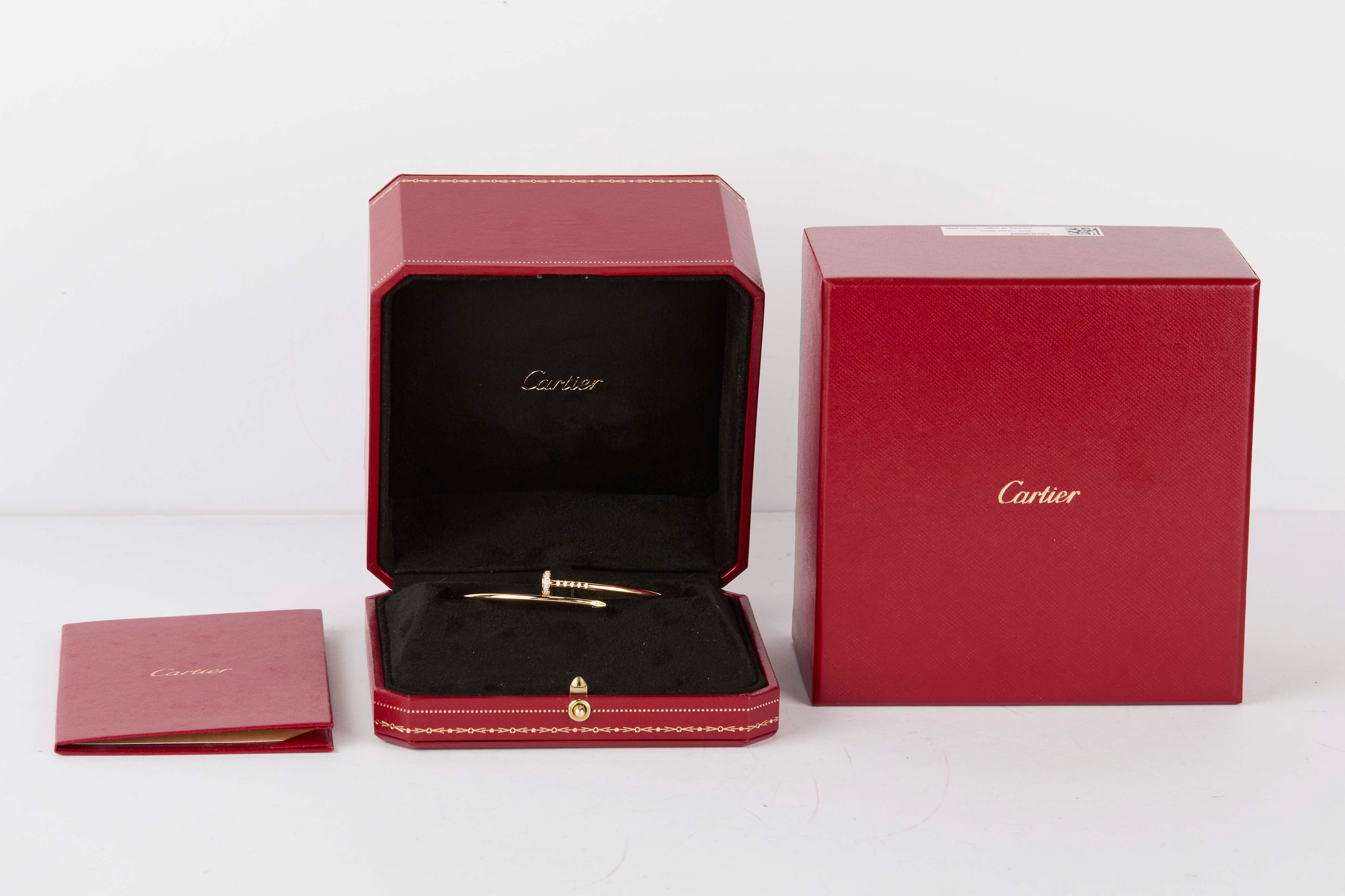 Juste Un Clou Bracelet Small - Yellow Gold & Diamonds - Size 17 - B&P - Image 5