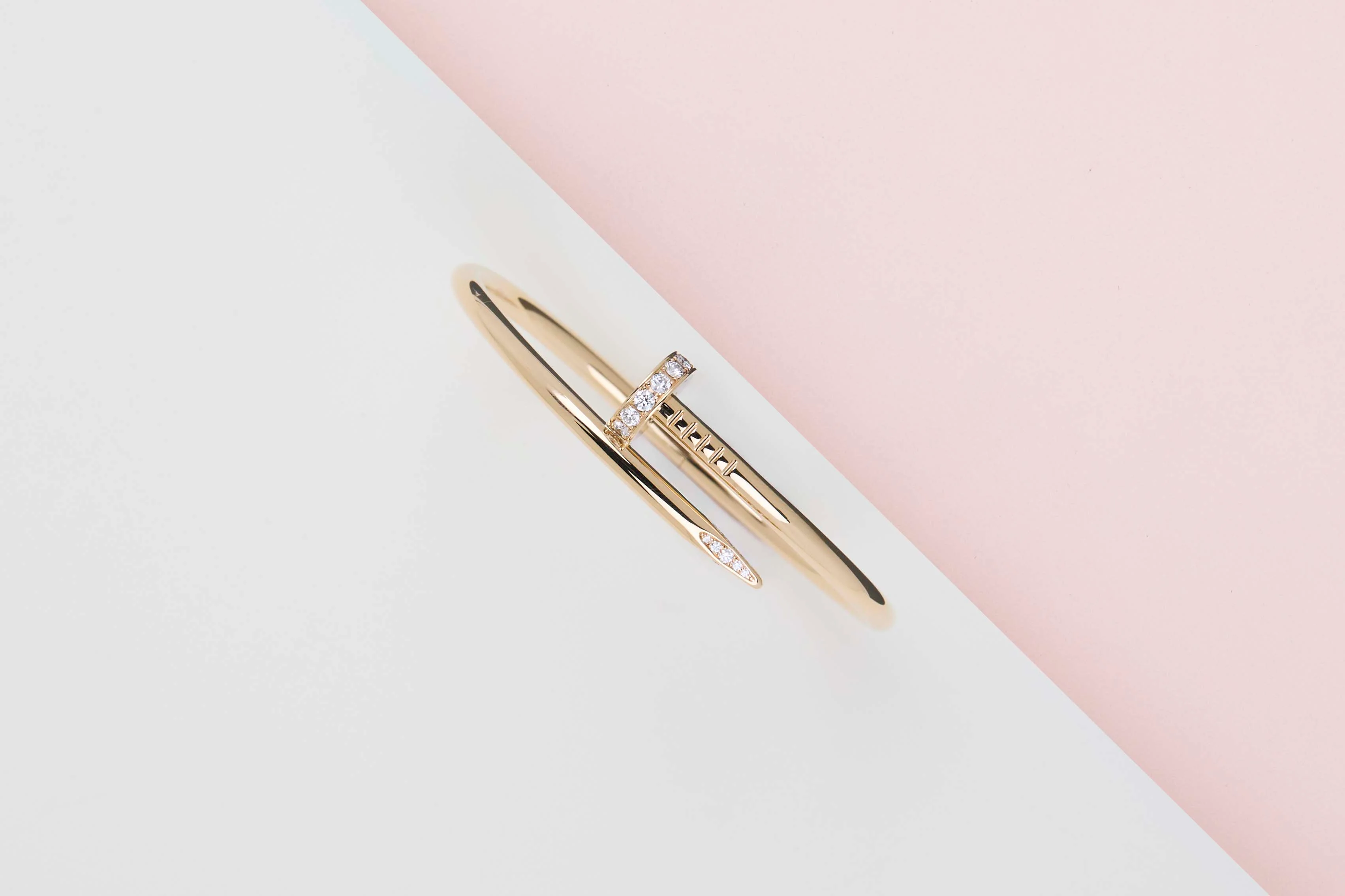Juste Un Clou Bracelet - Yellow Gold & Diamonds - Size 16 - B&P - Image 2