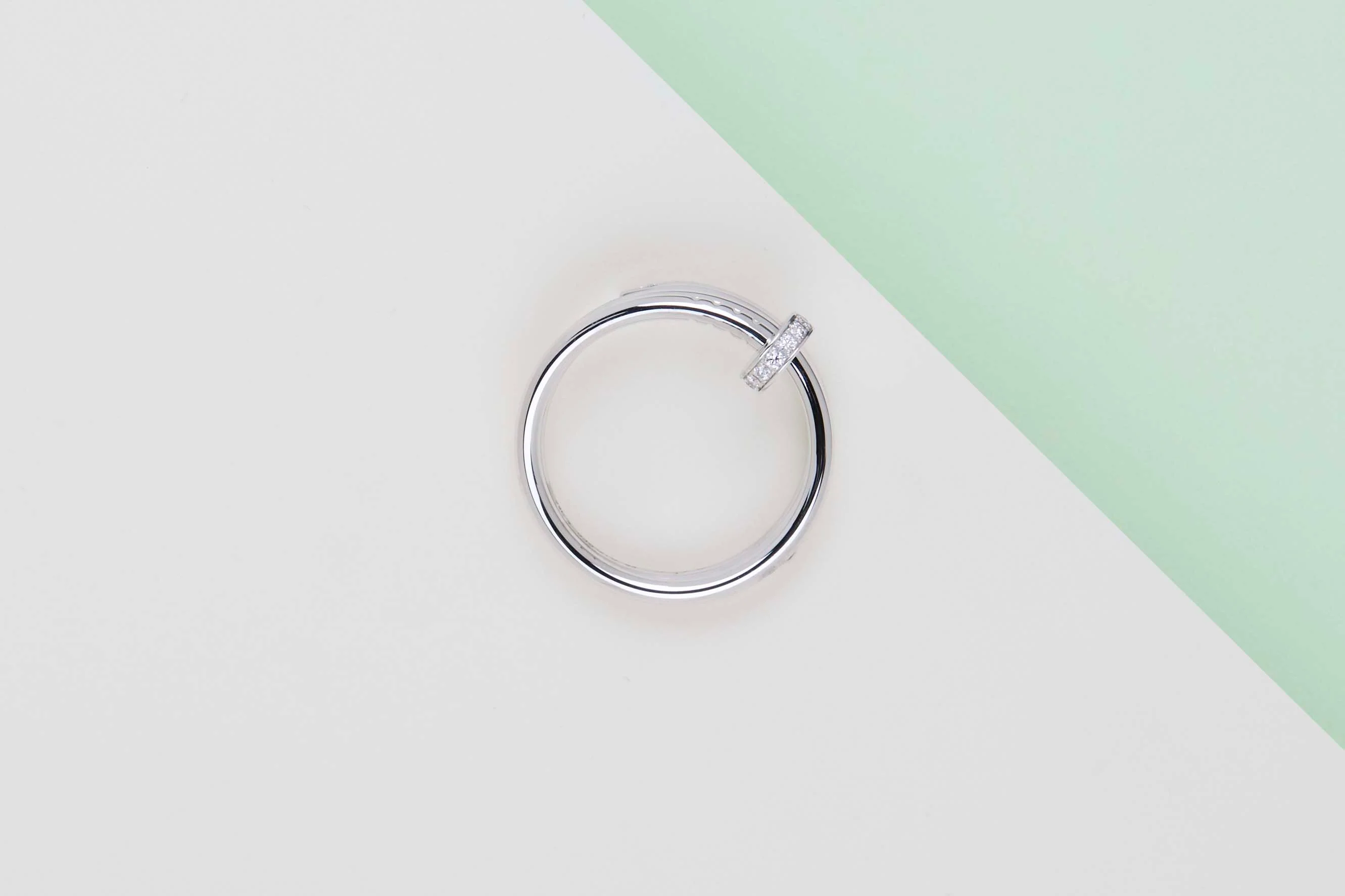 Juste Un Clou Double Ring - White Gold - Diamonds - Size 56 - B&P - Image 3