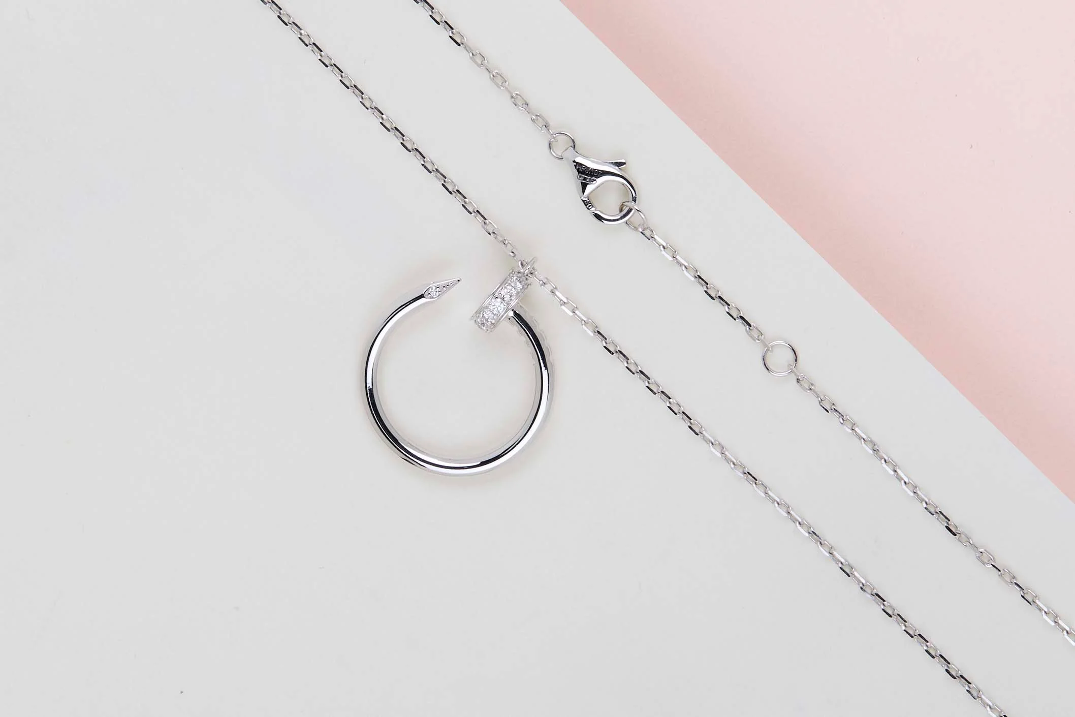 Juste Un Clou Necklace - White Gold & Diamonds - 42 CM - B&P
