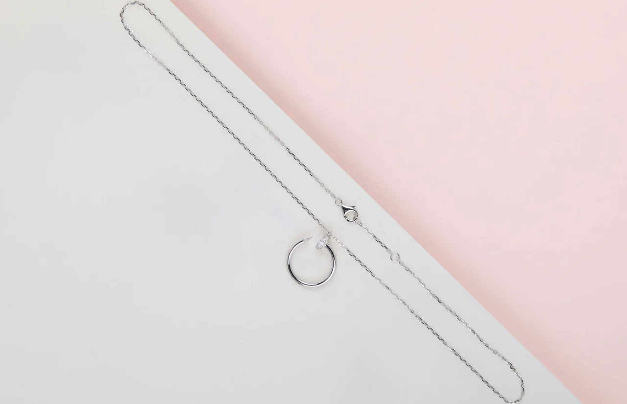 Juste Un Clou Necklace - White Gold & Diamonds - 42 CM - B&P - Image 2