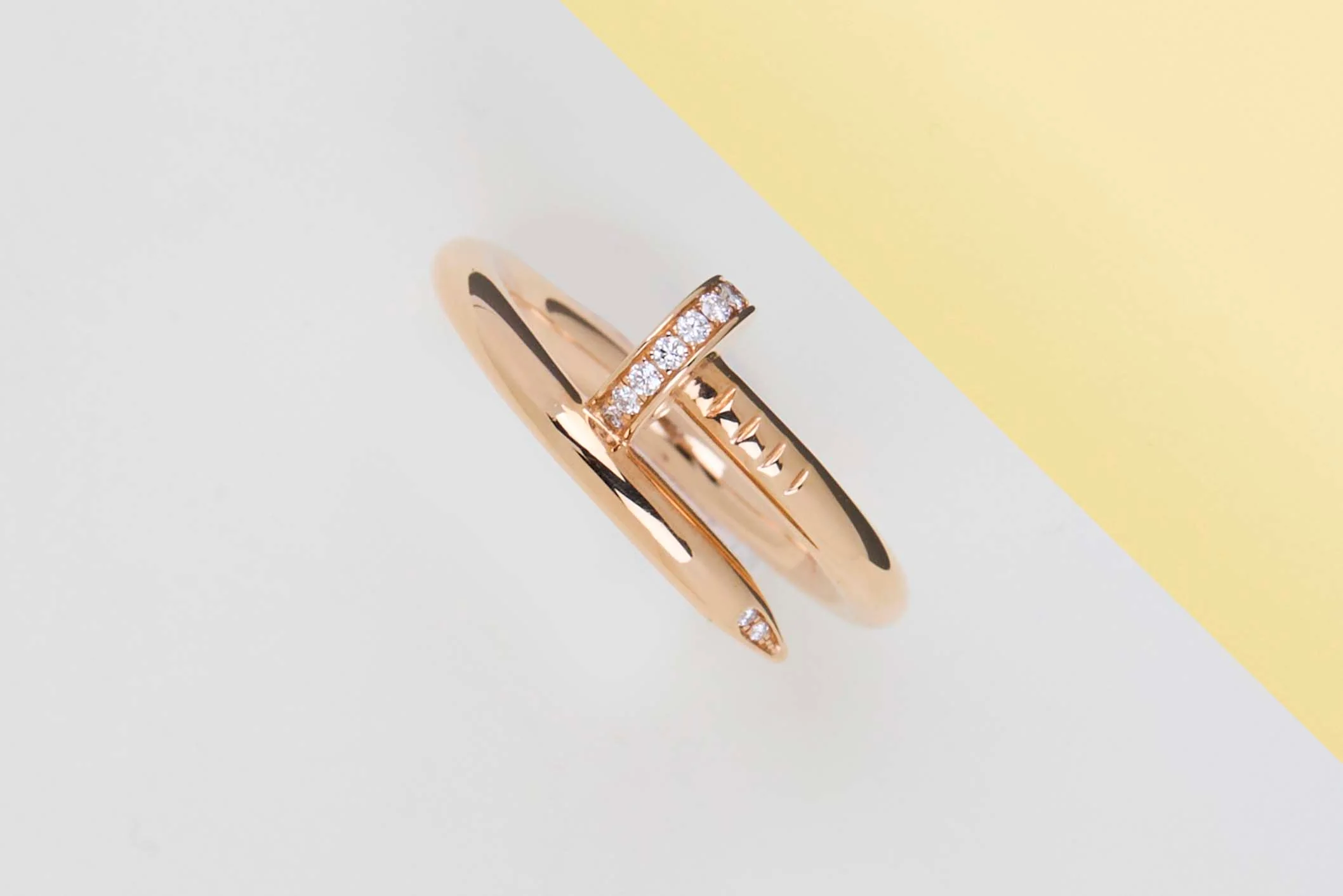 Juste Un Clou Ring - Rose Gold & Diamonds - Size 56 - B&P