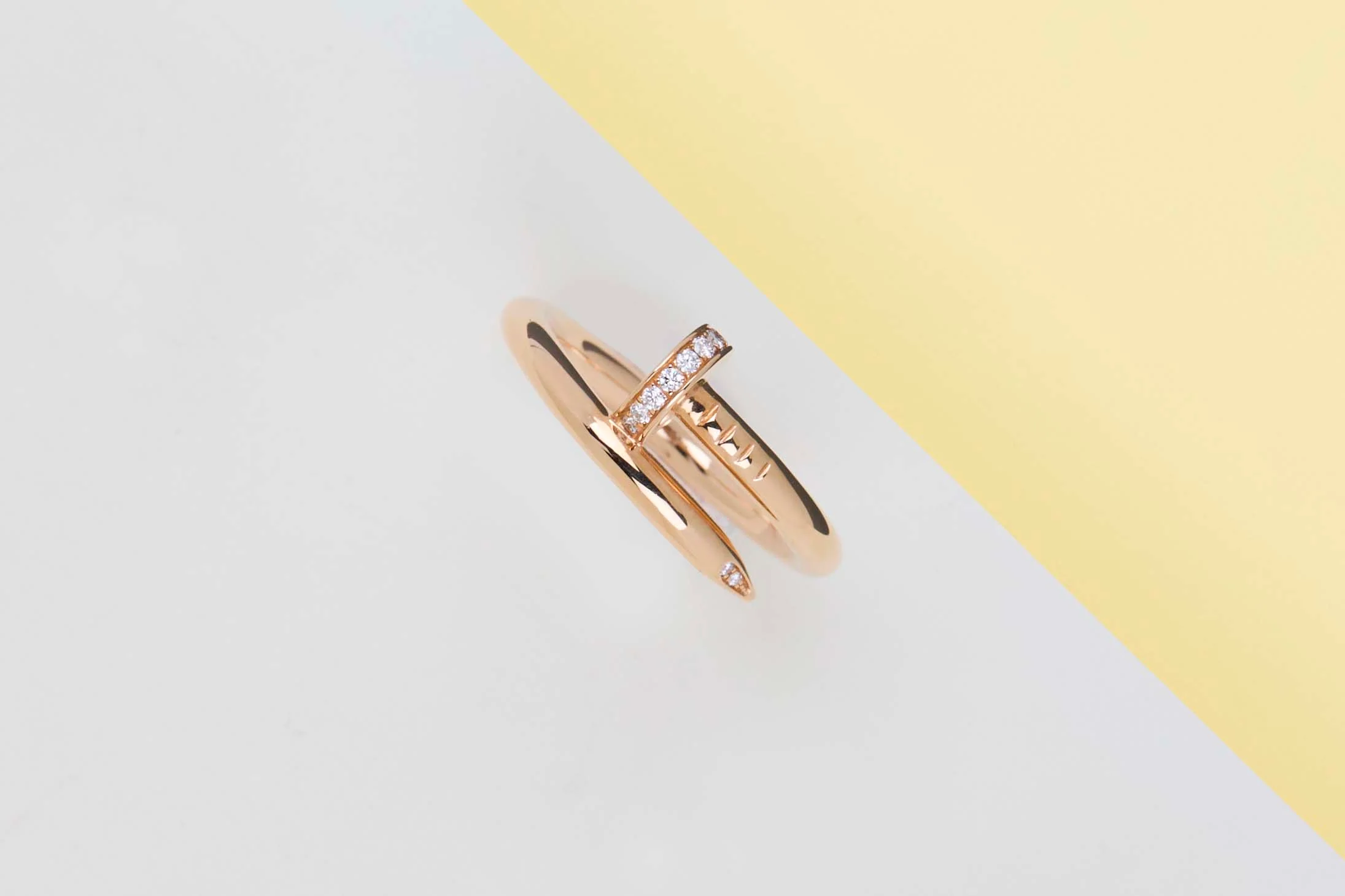 Juste Un Clou Ring - Rose Gold & Diamonds - Size 56 - B&P - Image 2
