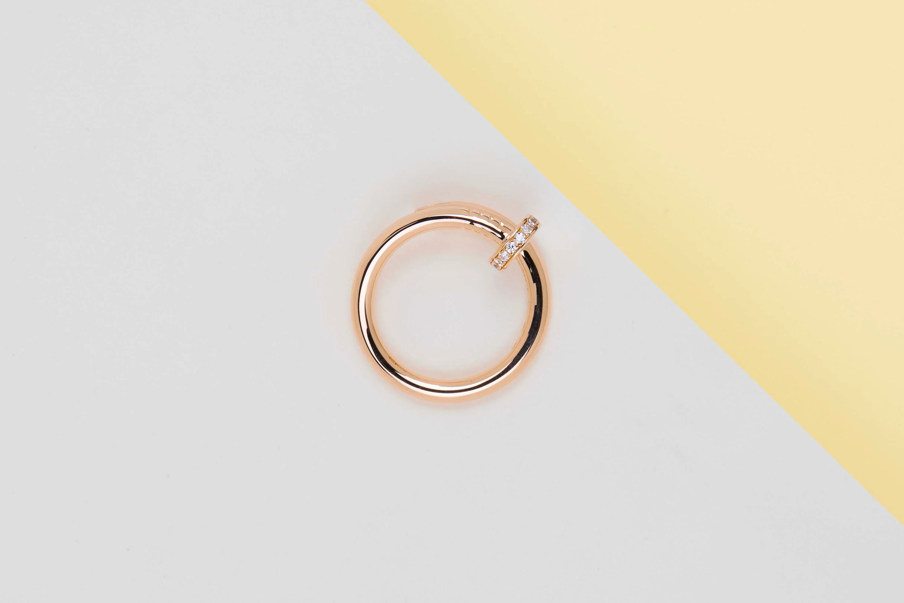 Juste Un Clou Ring - Rose Gold & Diamonds - Size 56 - B&P - Image 3