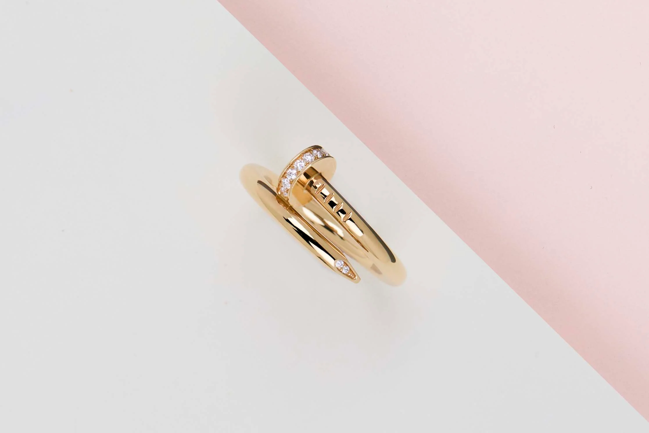 Juste Un Clou Ring - Yellow Gold & Diamonds - Size 55 - B&P - Image 2