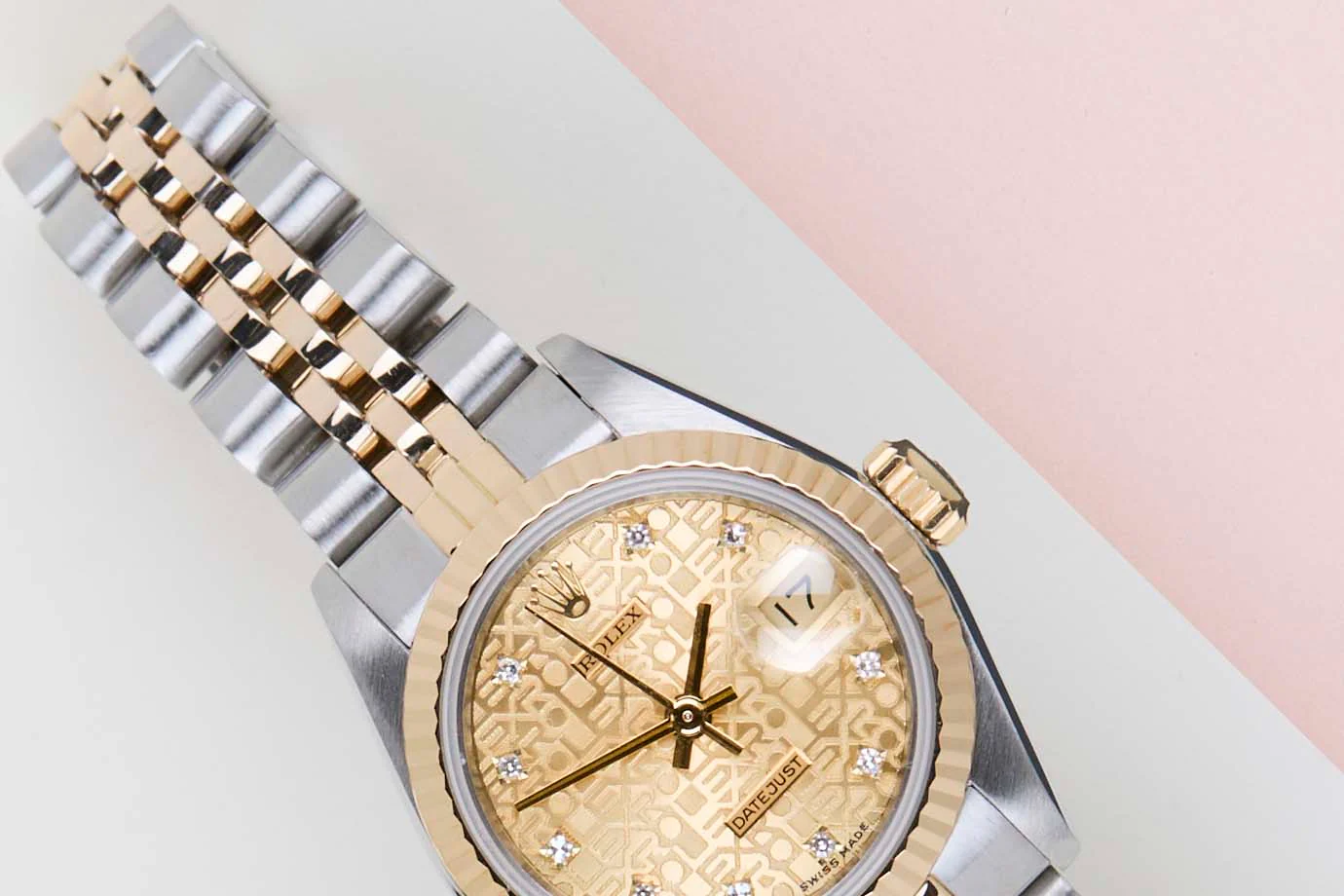 Lady-Datejust 26 'Champagne Jubilee Diamond Dial - Jubilee' - Image 3