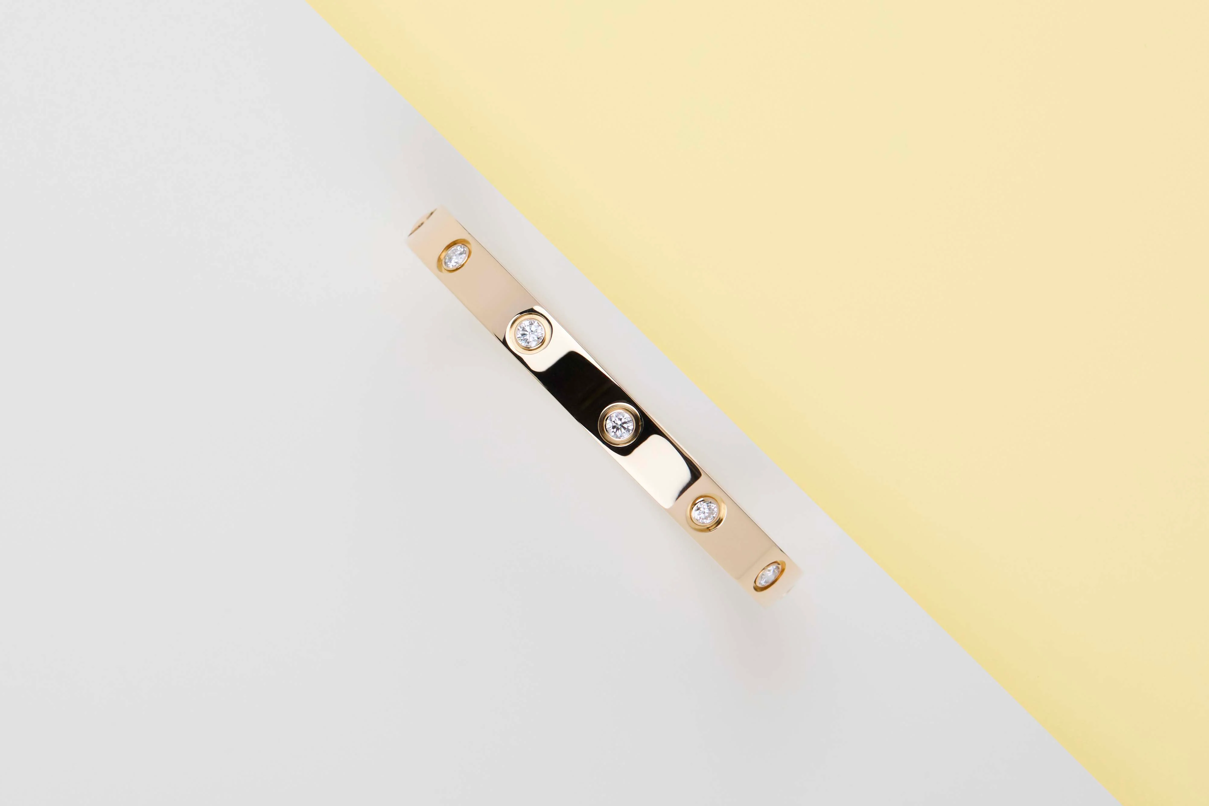 Love Bracelet - Yellow Gold & 10 Diamonds - Size 16 - B&P - Image 2