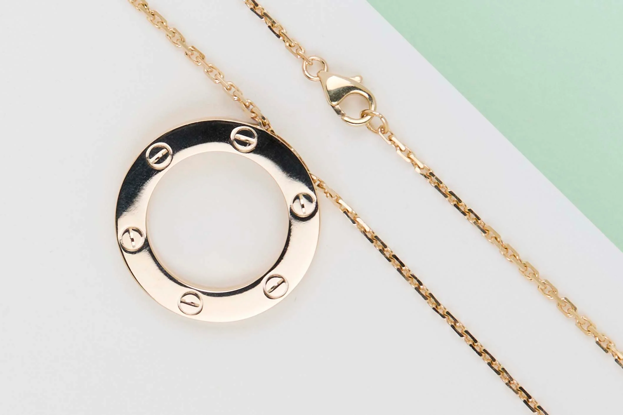 Love Pendant Necklace - Yellow Gold - 56 CM - B&P