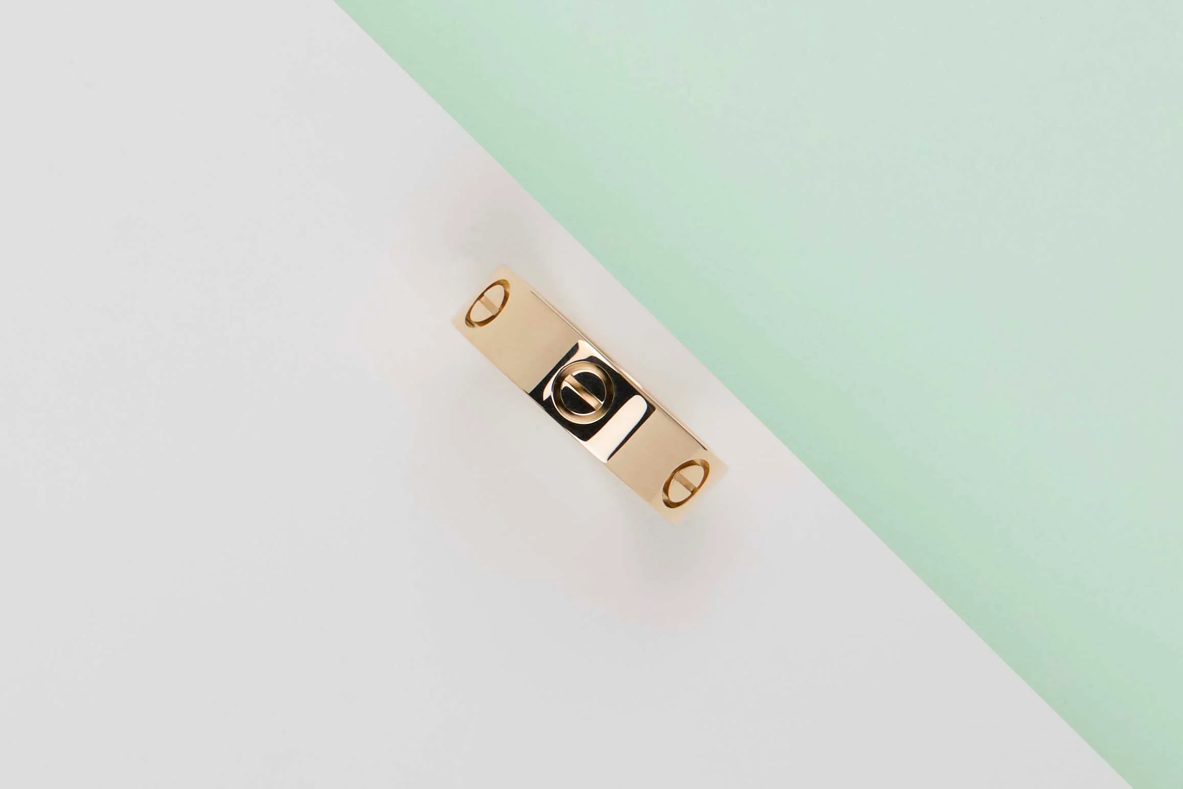 Love Ring - Yellow Gold - Size 56 - B - Image 2