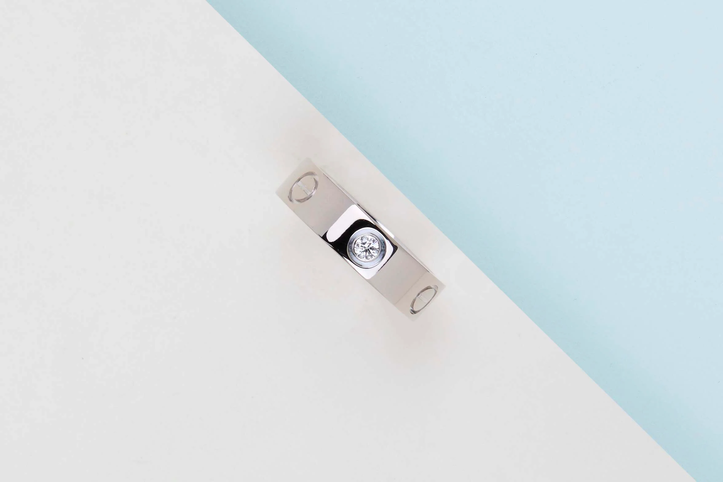 Love Ring - White Gold & Diamonds - Size 55 - B - Image 2