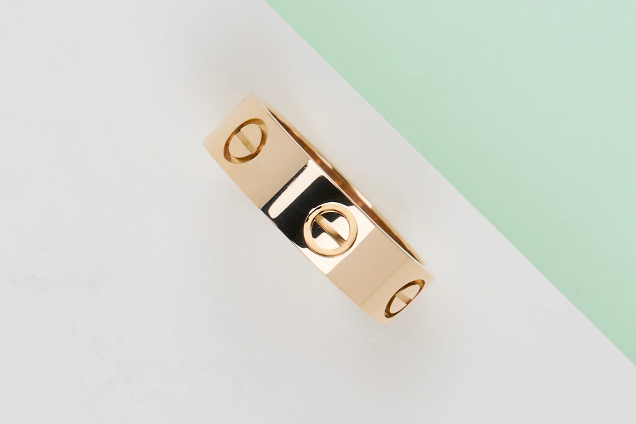 Love Ring - Yellow Gold - Size 54 - B