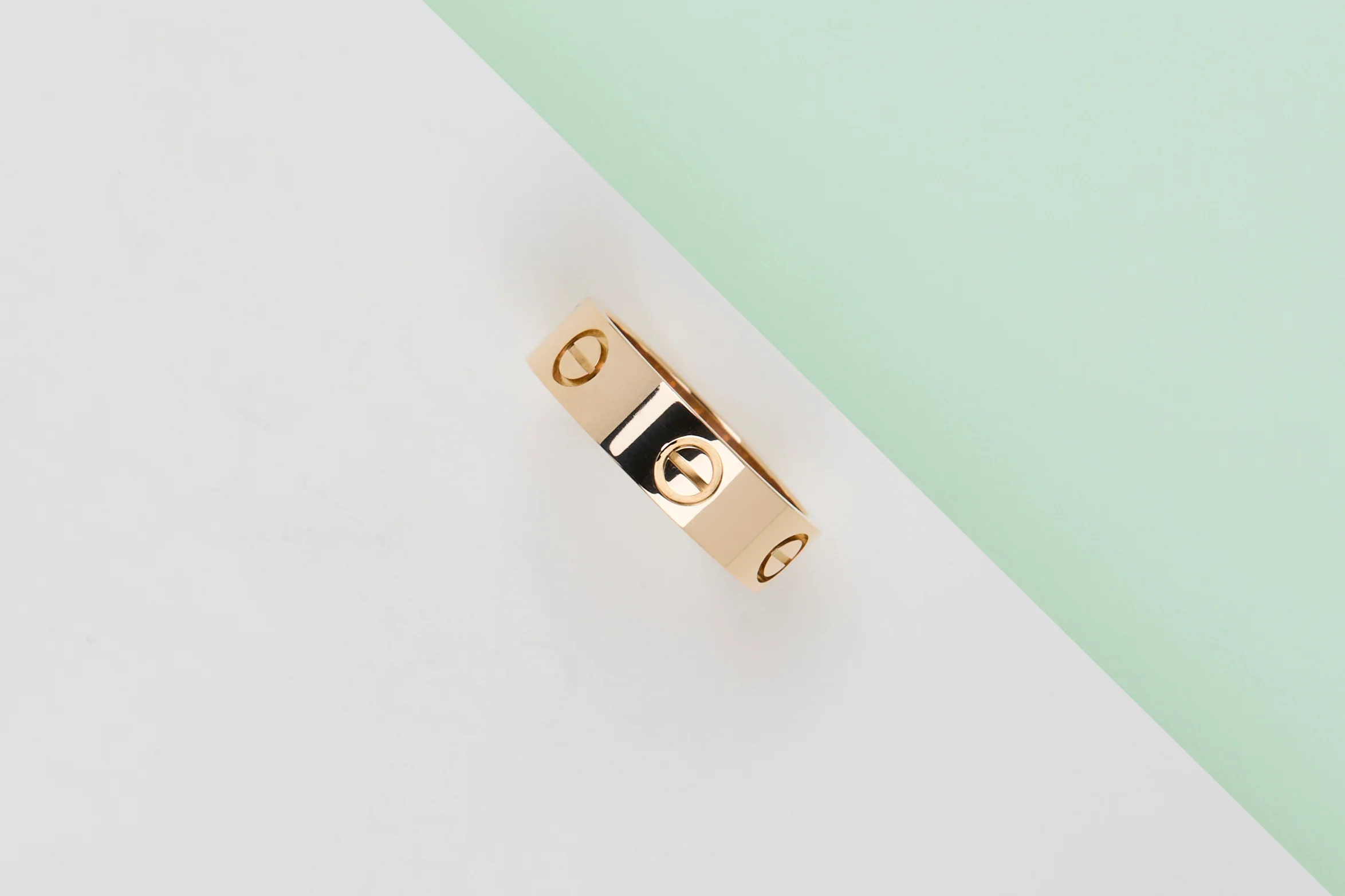 Love Ring - Yellow Gold - Size 54 - B - Image 2