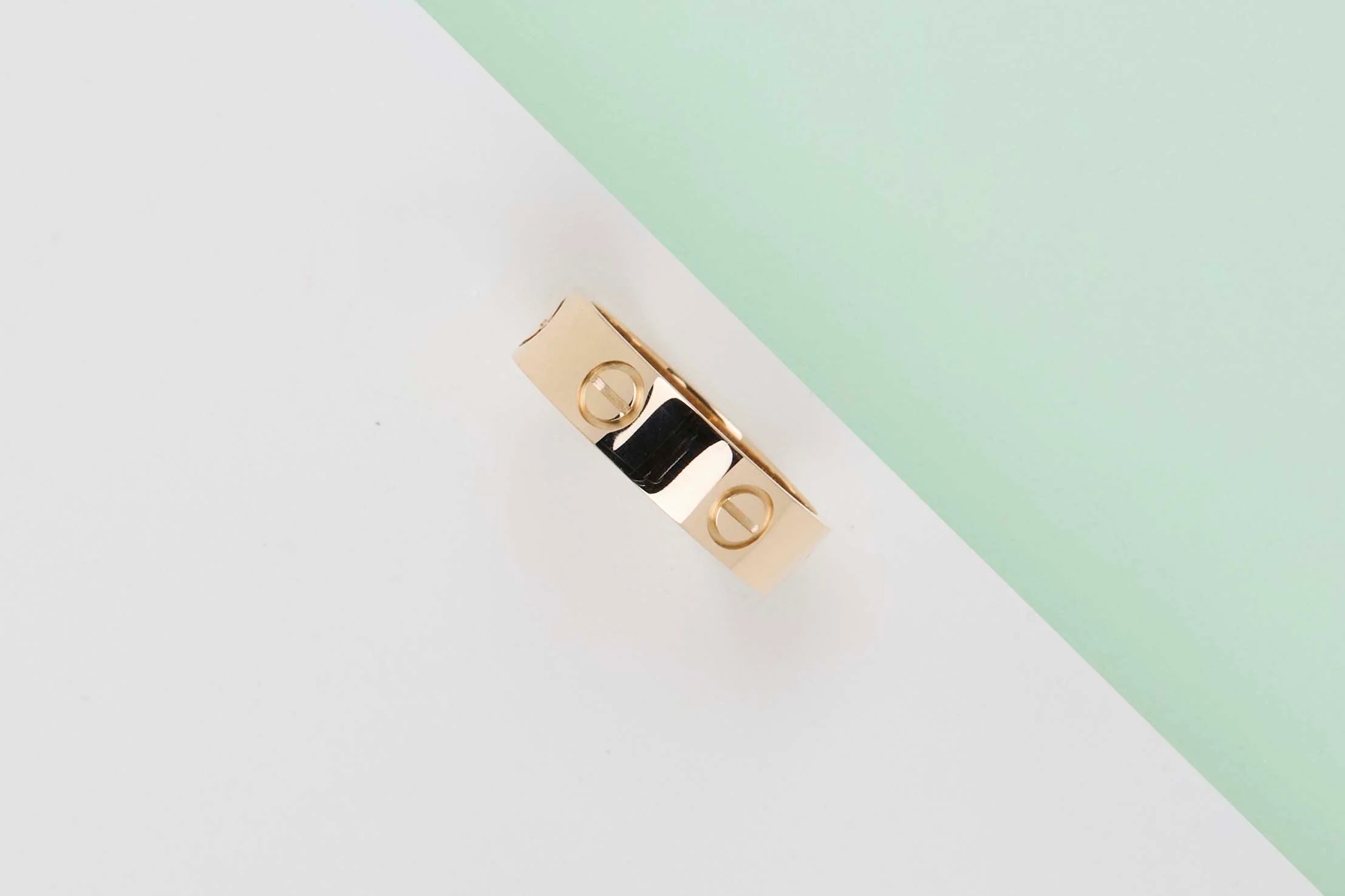 Love Ring - Yellow Gold - Size 55 - B - Image 2
