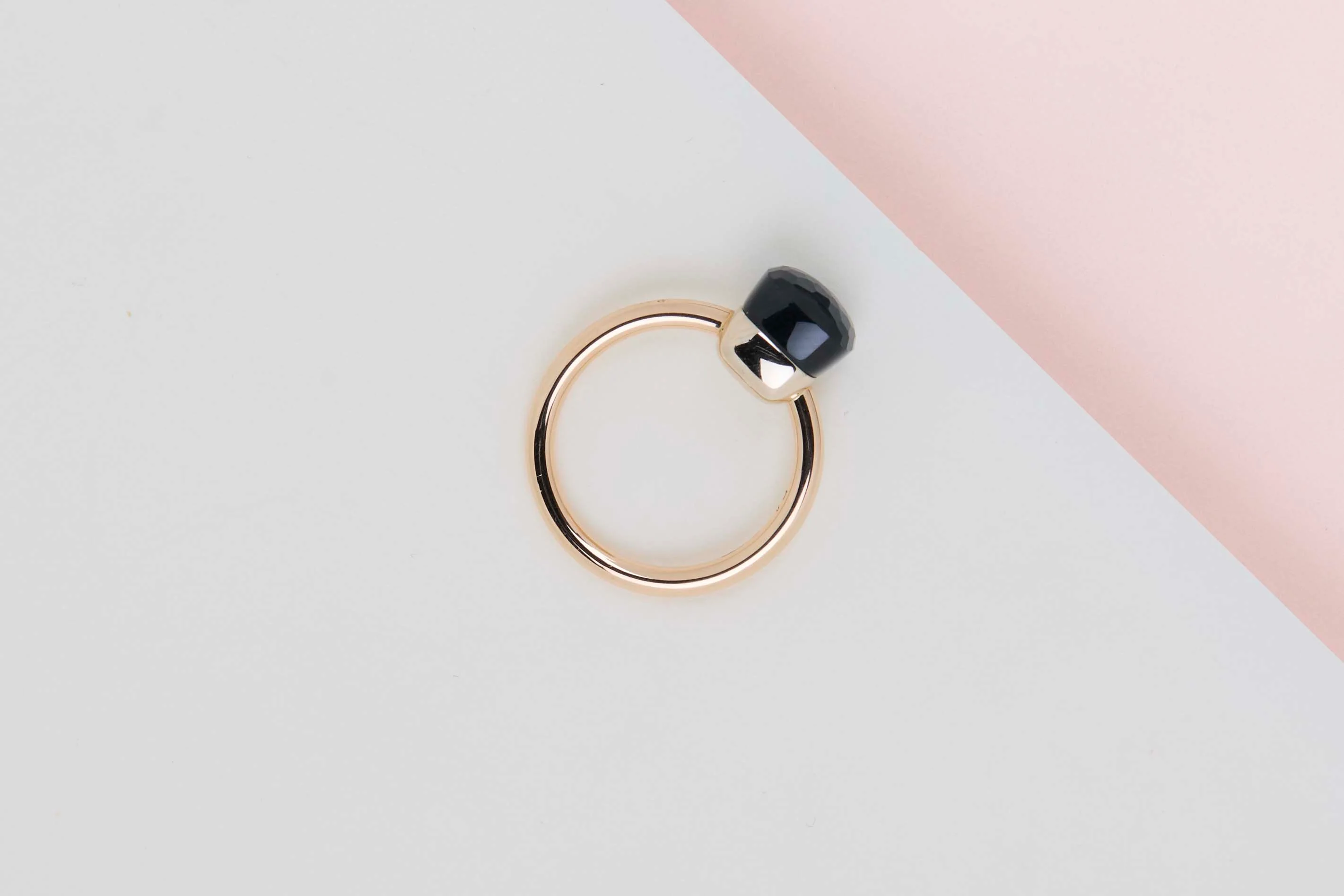 Nudo Petit Ring - Rose & White Gold - London Blue Topaz - Size 54 - B&P - Image 3