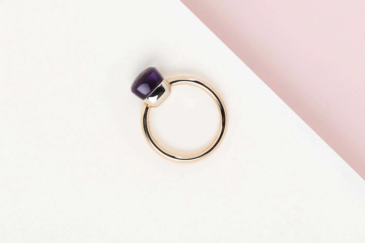 Nudo Petit - Rose & White Gold - Amethyst - Size 54 - B&P - Image 3