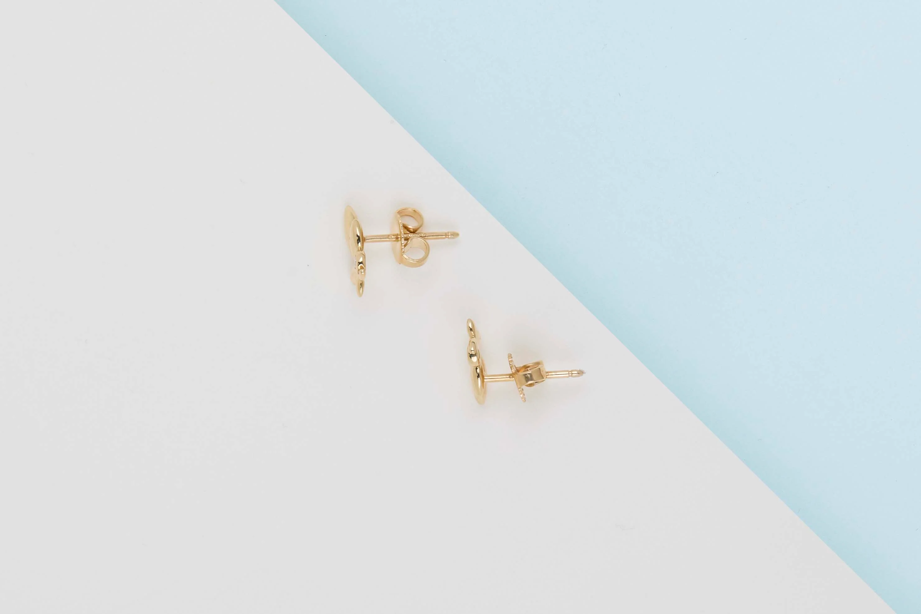 Paloma Picasso Olive Leaf Earrings - Yellow Gold & Diamonds - B - Image 3
