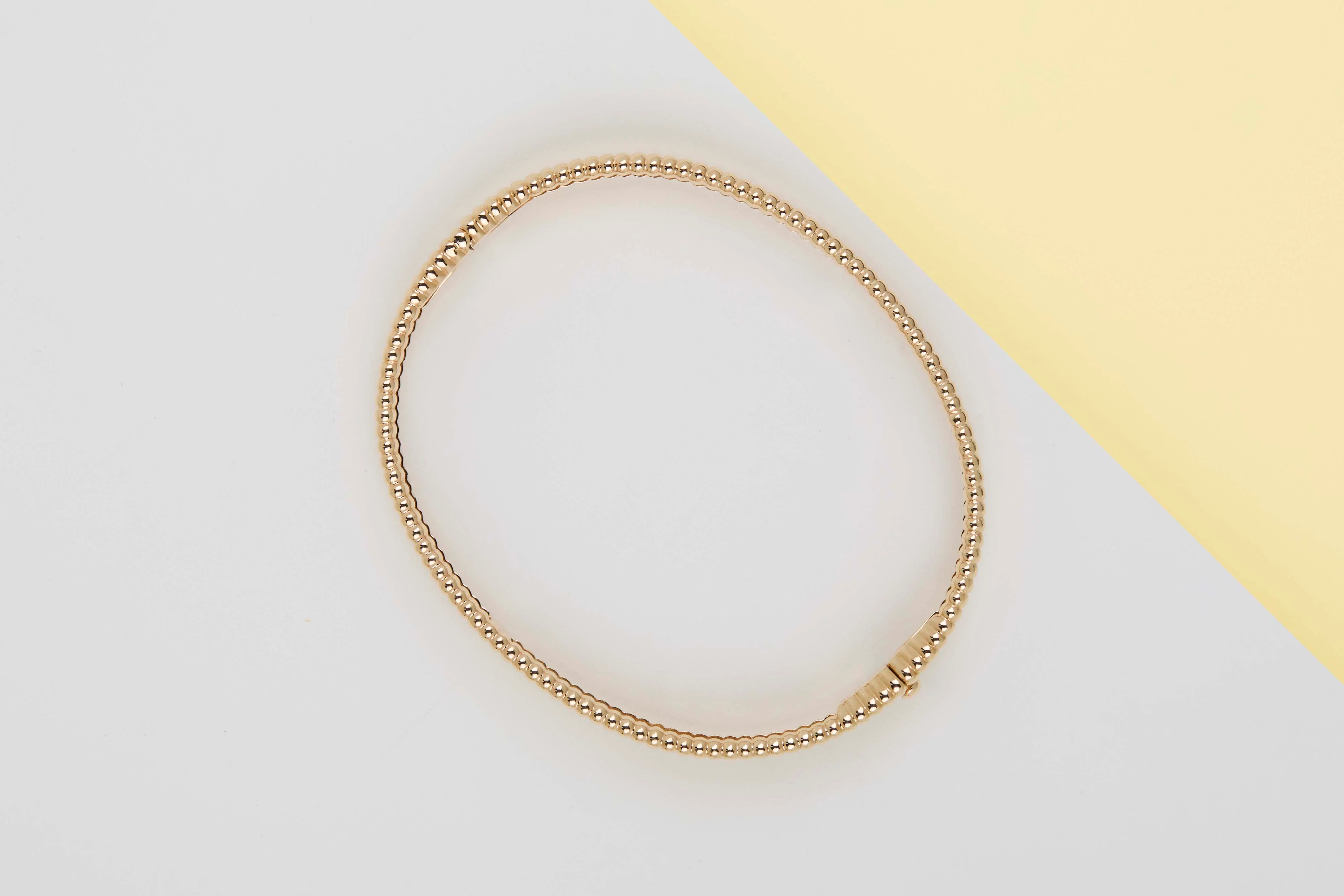 Perlée Signature Bracelet Large - Yellow Gold - Size L - B&P - Image 3