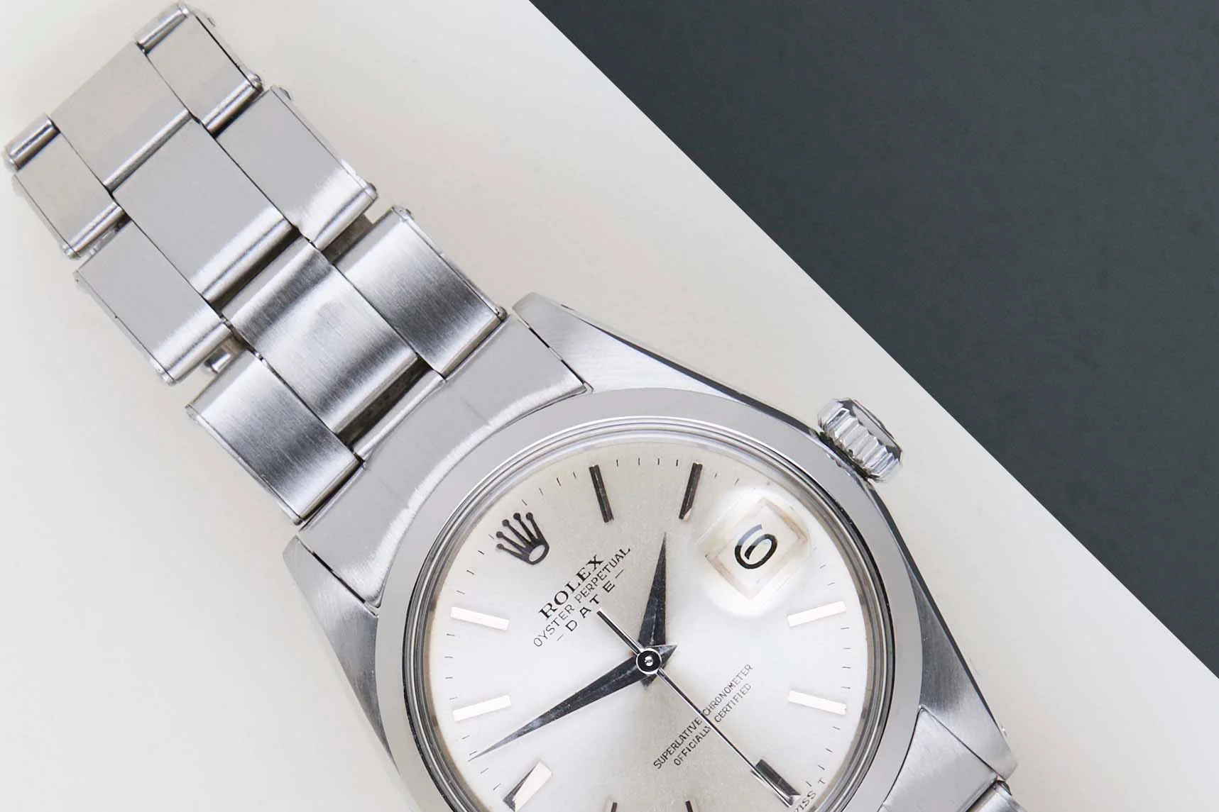Oyster Perpetual Date 34 'Silver No Lume Dial' - Image 3