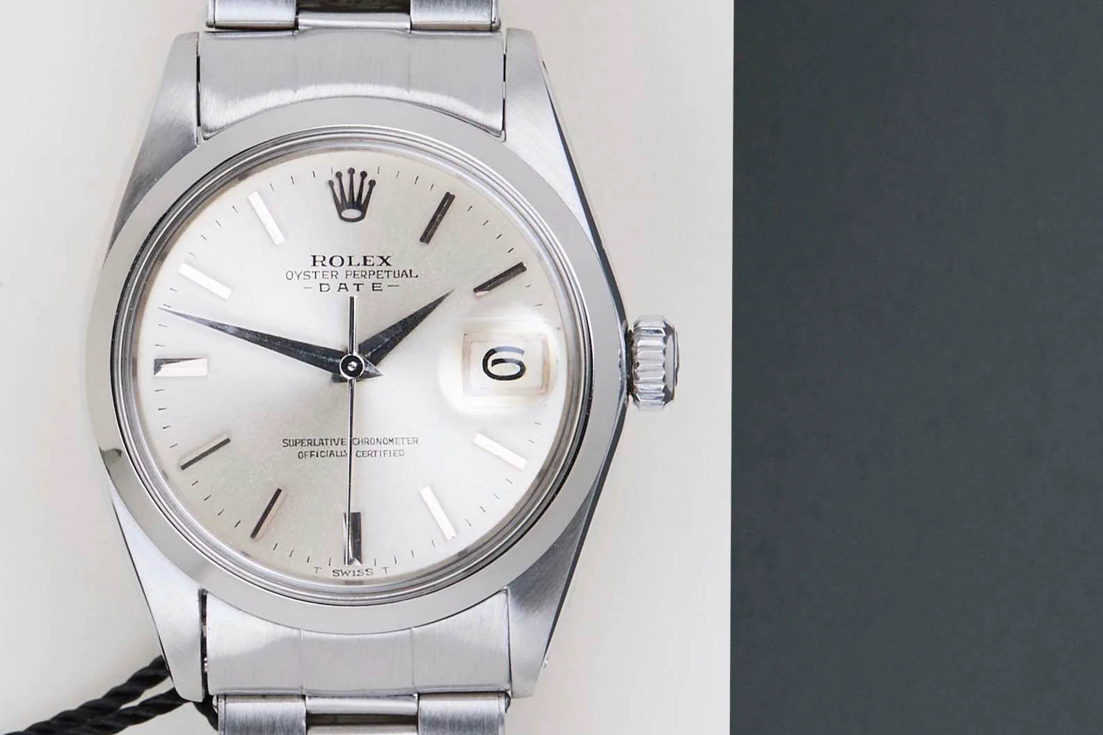 Oyster Perpetual Date 34 'Silver No Lume Dial' - Image 5