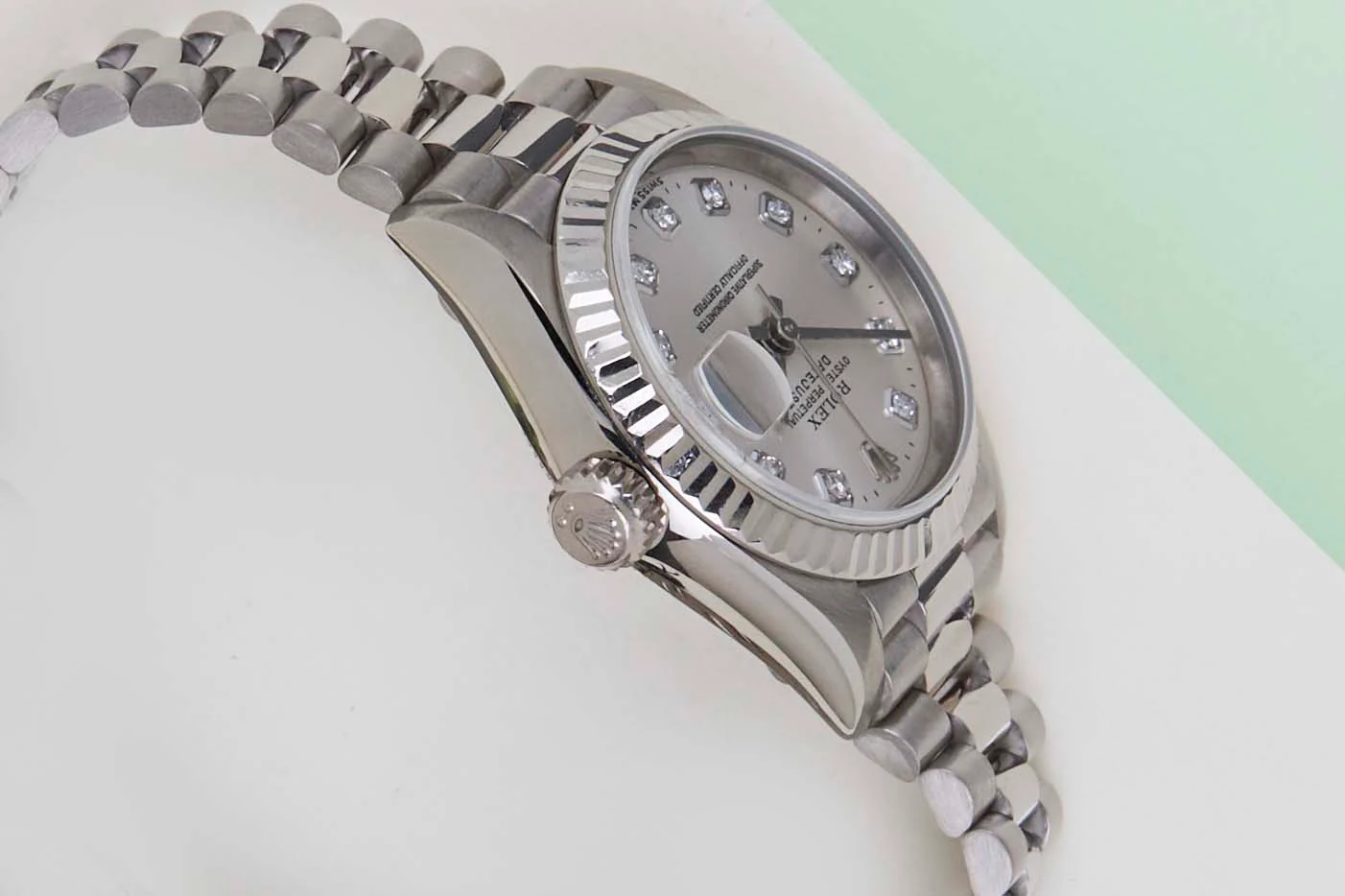 Datejust 26 'Silver Diamond Dial - President' - Image 7