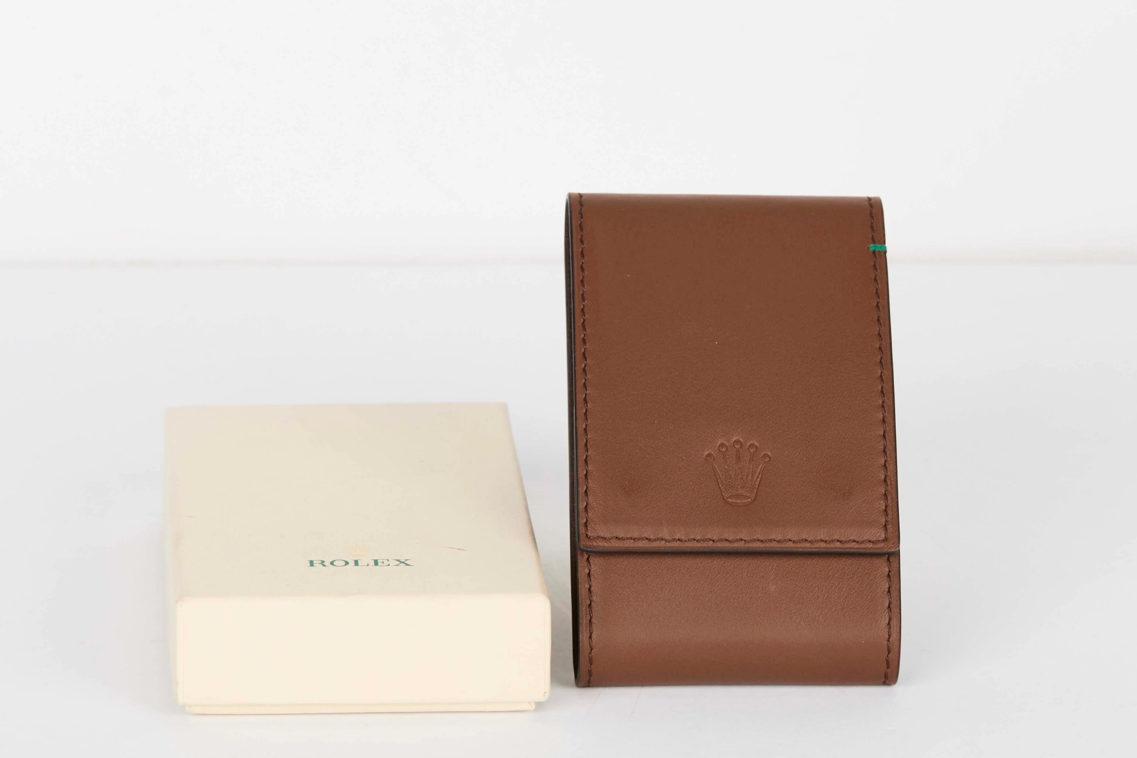 Rolex Leather Travel Pouch - Brown