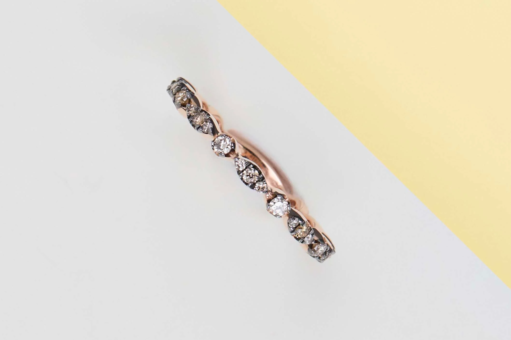 Eternity Ring - Brown Diamonds - Size 55