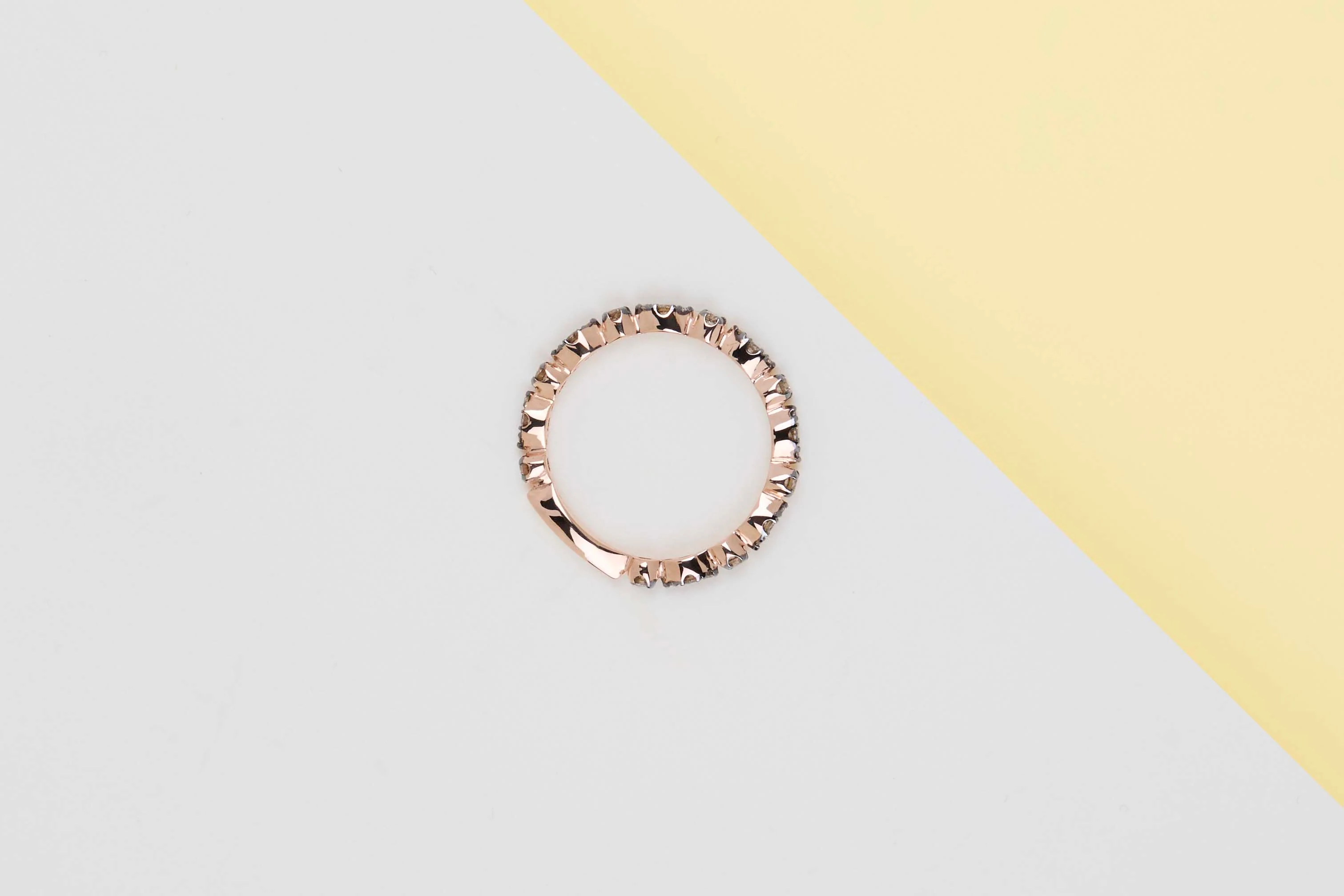 Eternity Ring - Brown Diamonds - Size 55 - Image 3