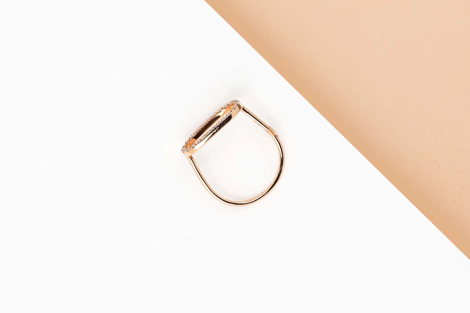 Rose Gold Ring - Diamonds - Size 54 - Image 3