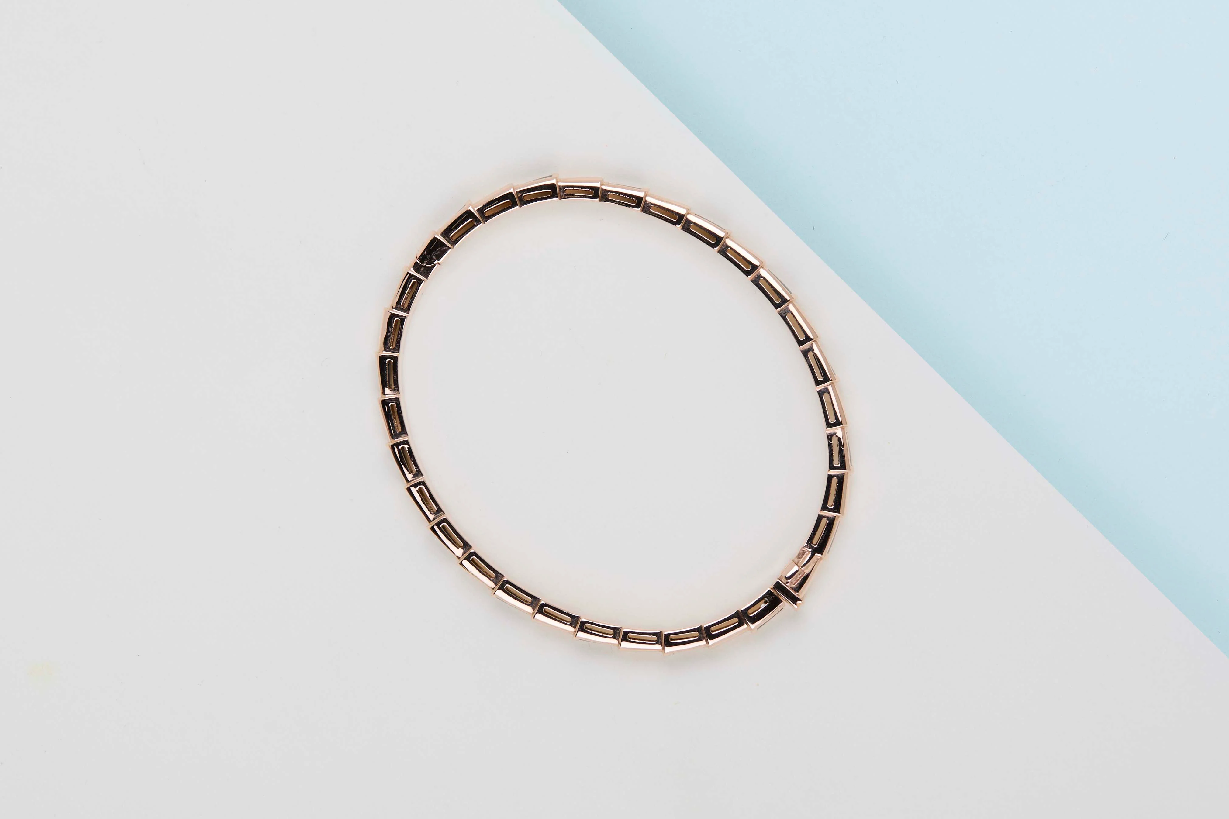 Serpenti Viper Bracelet - Rose Gold & Onyx - Size Small - B&P - Image 3