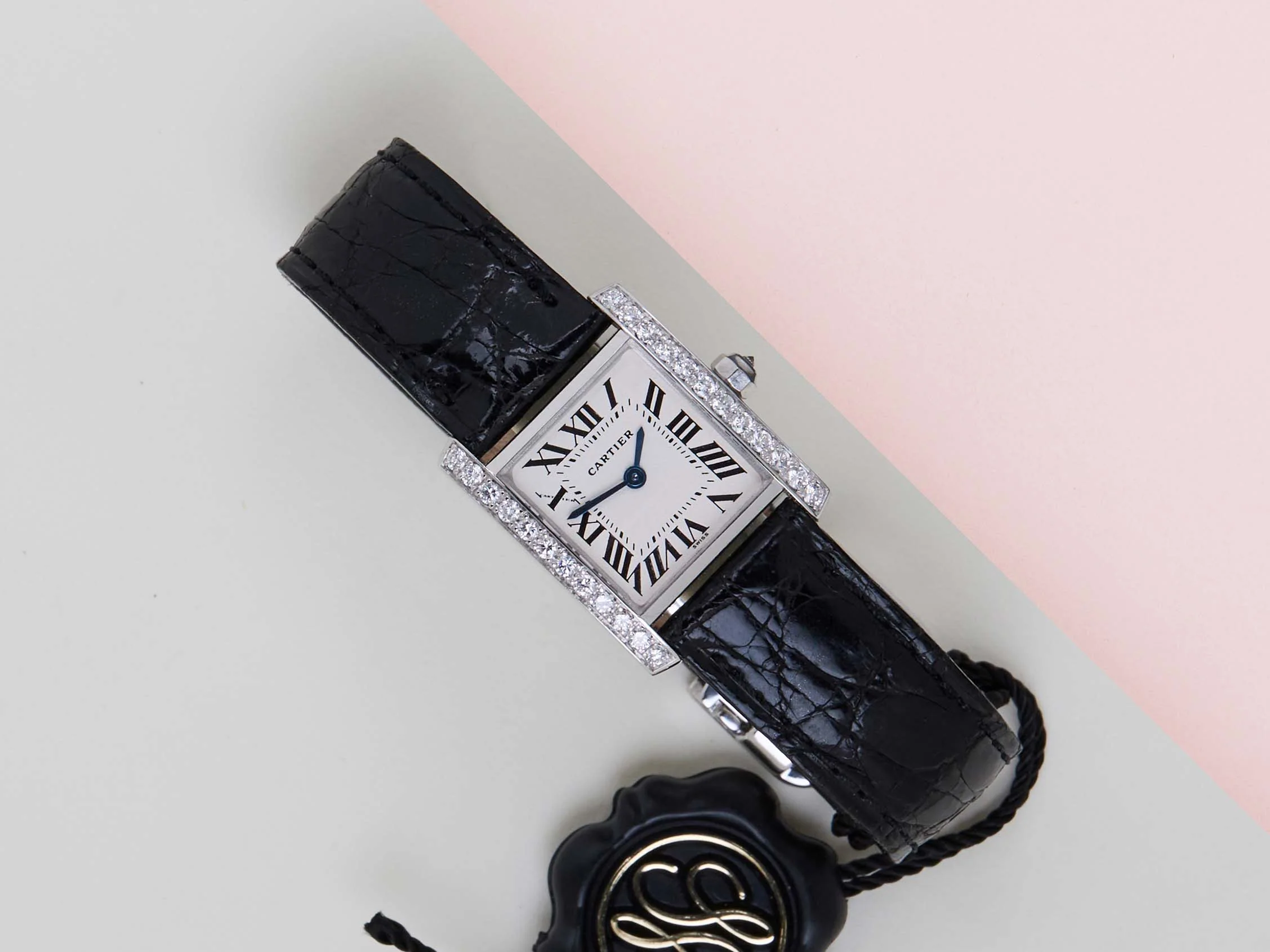 Tank Française Small Diamond 'White Roman Dial'