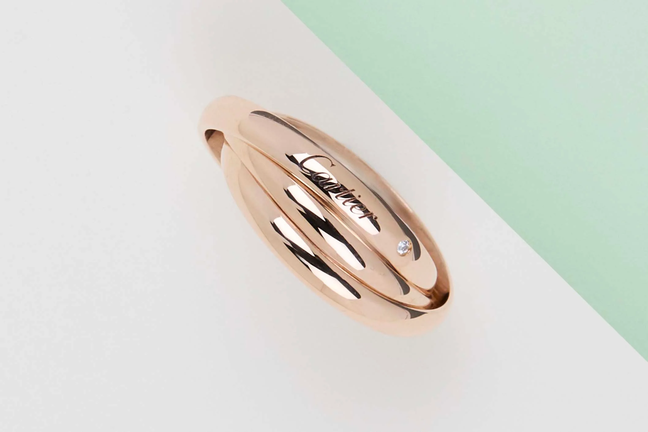 Trinity Ring Small - Rose Gold - Diamond - Size 56 - B