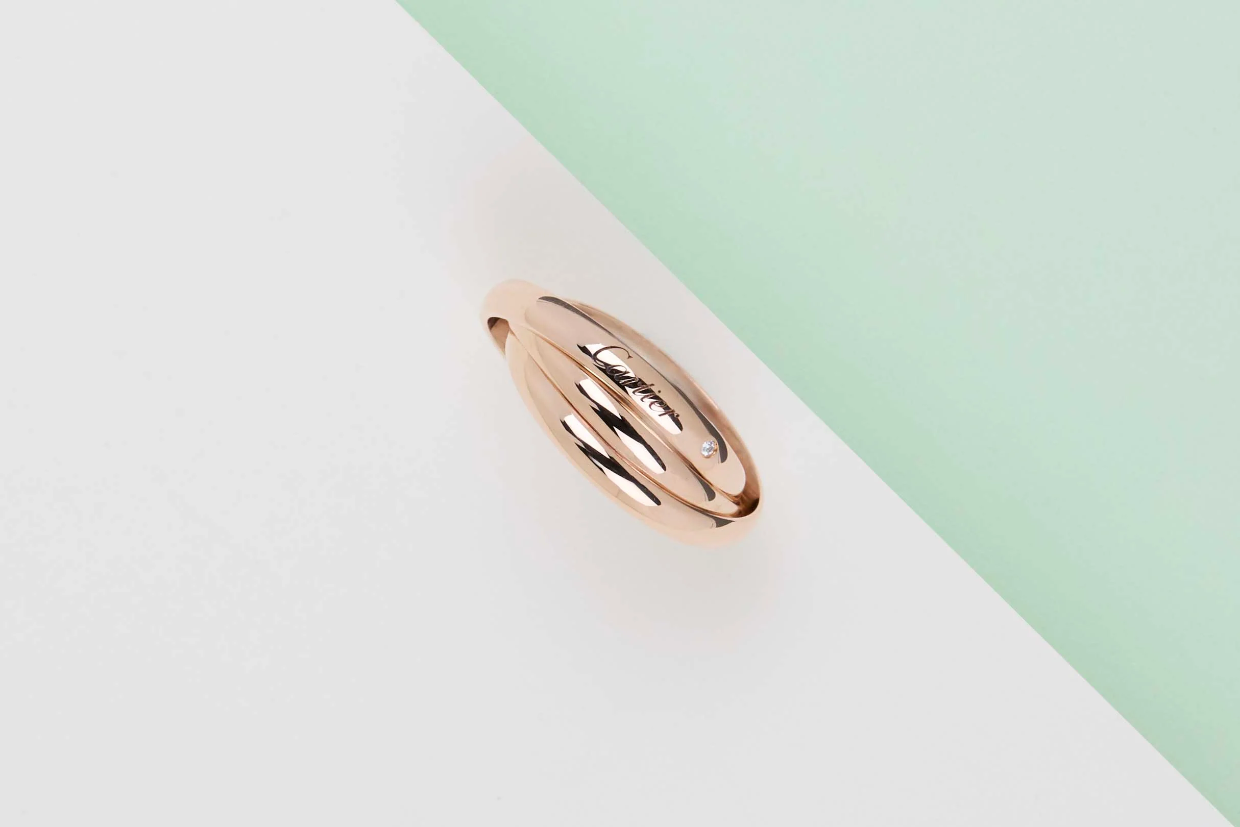 Trinity Ring Small - Rose Gold - Diamond - Size 56 - B - Image 2