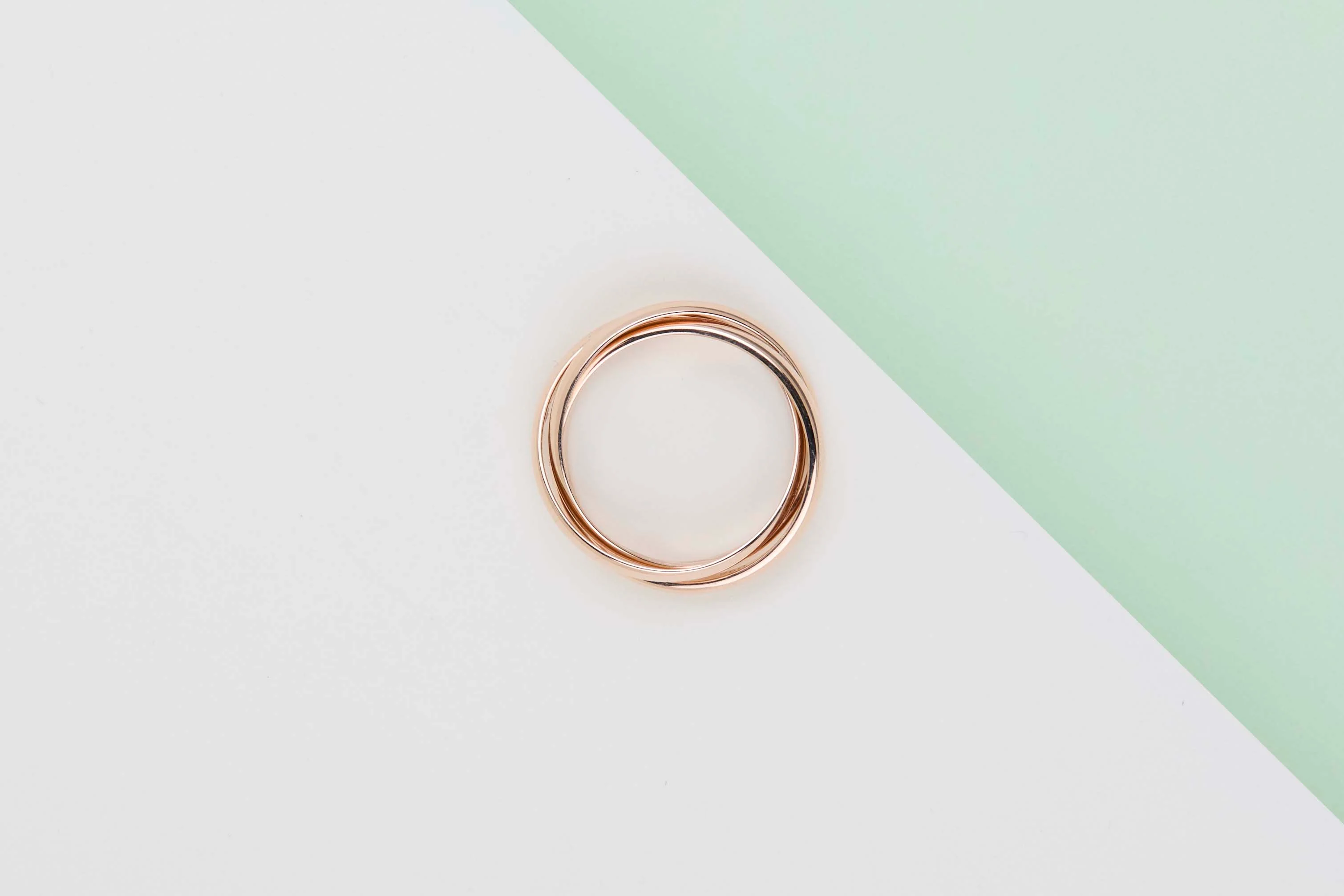 Trinity Ring Small - Rose Gold - Diamond - Size 56 - B - Image 3