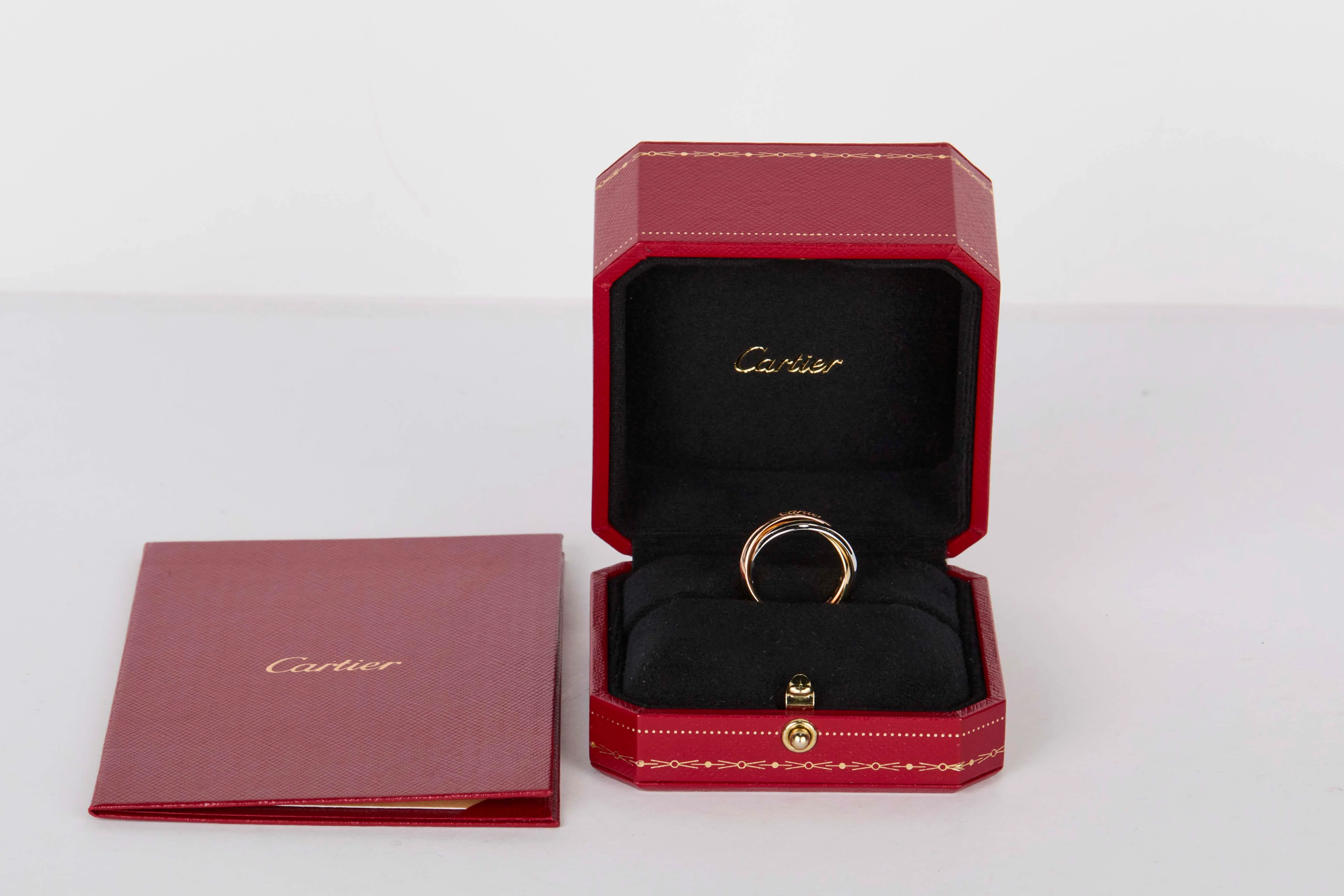 Trinity Ring - Yellow, Rose, White Gold - Size 53 - B&P - Image 5
