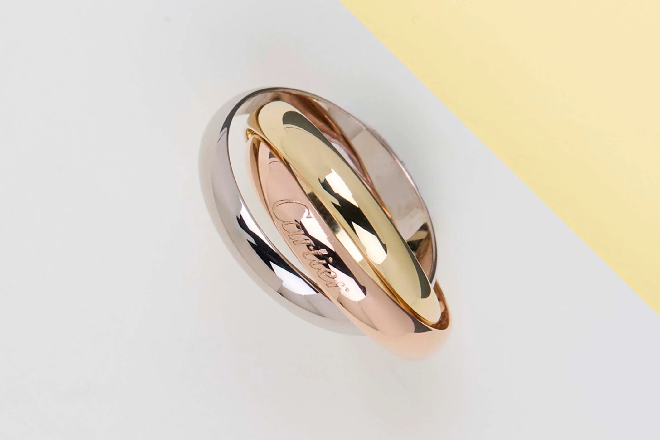 Trinity Ring - Yellow, Rose, White Gold - Size 54 - B&P