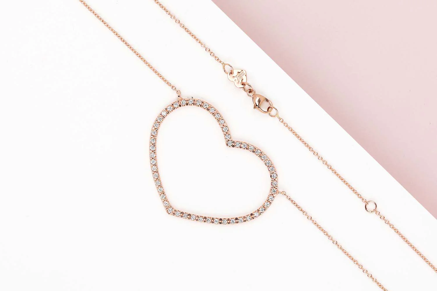 Rose Gold Necklace - Diamonds - 36 CM - Image 2