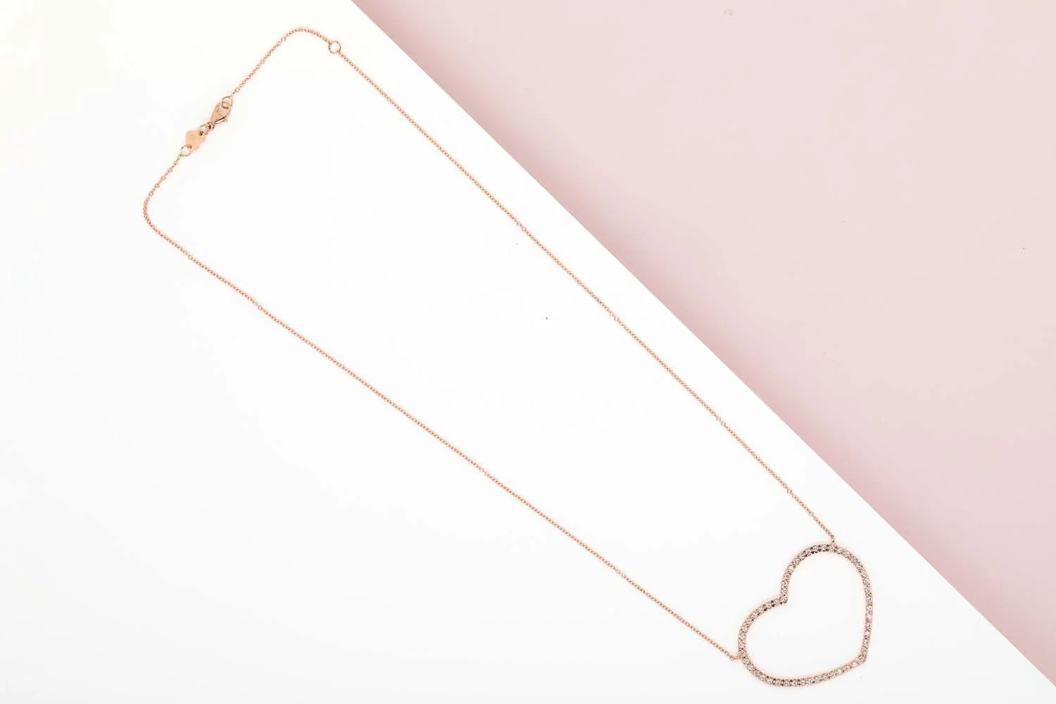Rose Gold Necklace - Diamonds - 36 CM - Image 3