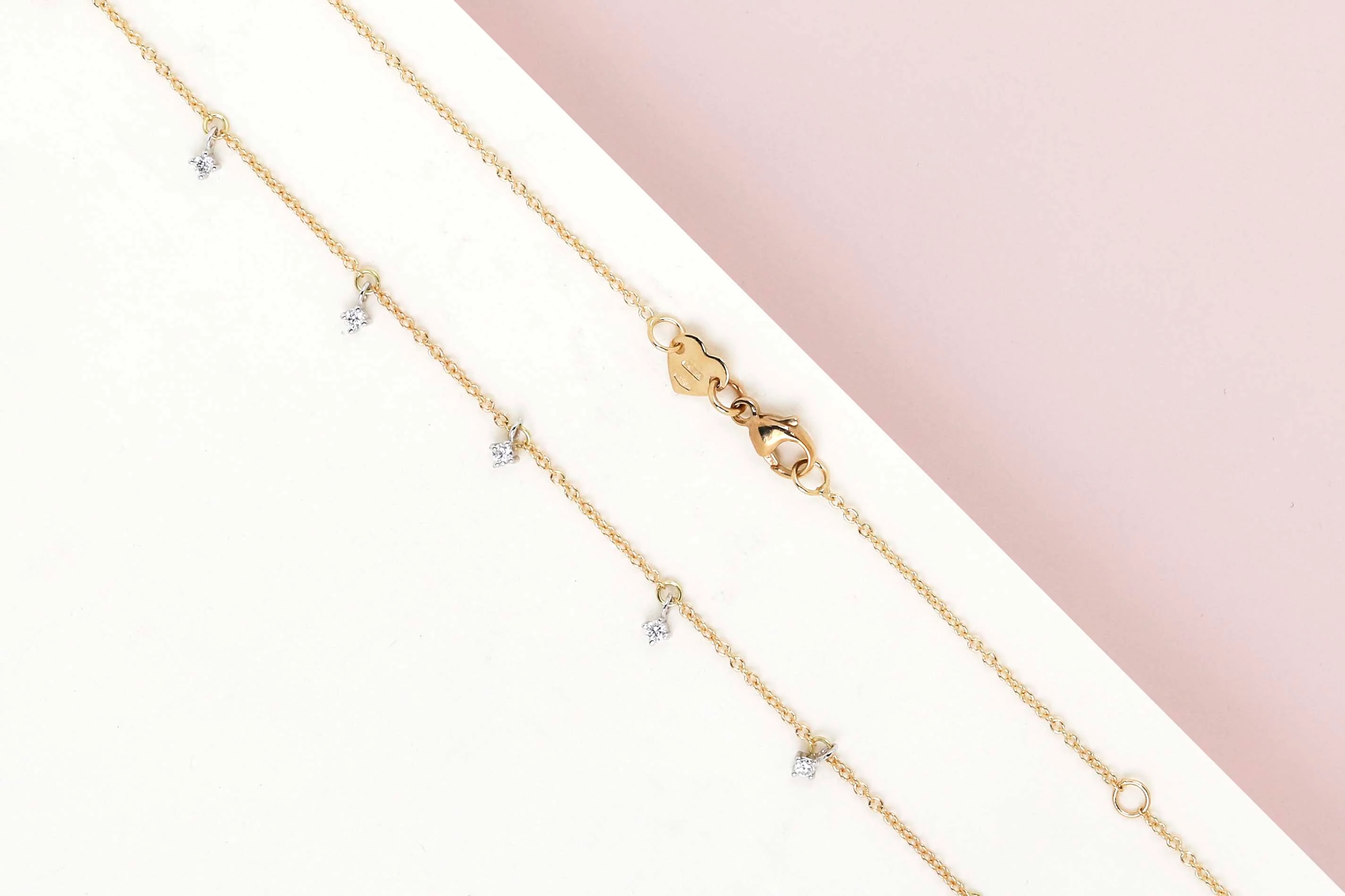 Yellow Gold Necklace - Diamonds